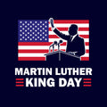 Martin Luther King Day Poster Artwork with Flag & Typography