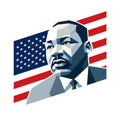 Polygon Martin Luther King Jr. American Flag Banner Graphic