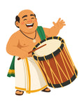 Traditional Kerala Chenda Player Vector Illustration – Chenda Melam Festival Drummer Art